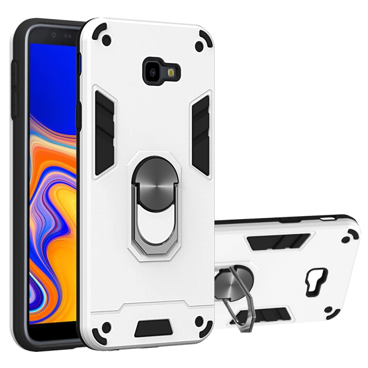 For Samsung Galaxy J4+ 2 in 1 Armour Series PC + TPU Protective Case with Ring Holder