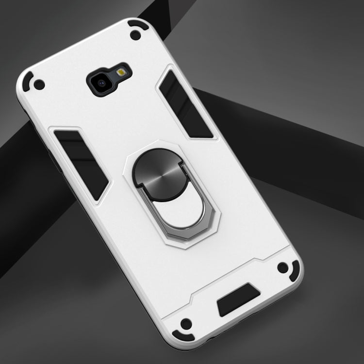 For Samsung Galaxy J4+ 2 in 1 Armour Series PC + TPU Protective Case with Ring Holder