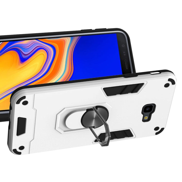 For Samsung Galaxy J4+ 2 in 1 Armour Series PC + TPU Protective Case with Ring Holder