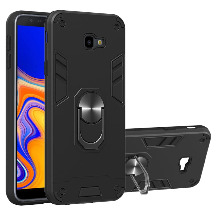 For Samsung Galaxy J4+ 2 in 1 Armour Series PC + TPU Protective Case with Ring Holder