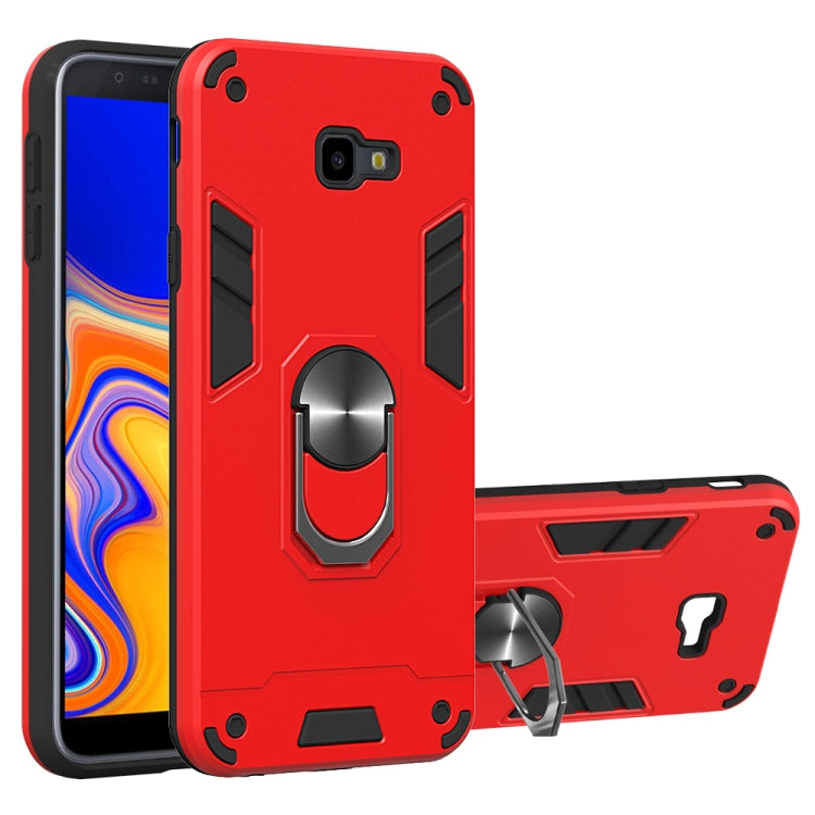 For Samsung Galaxy J4+ 2 in 1 Armour Series PC + TPU Protective Case with Ring Holder