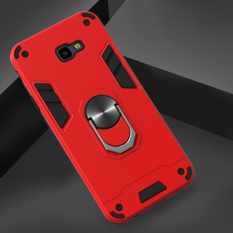 For Samsung Galaxy J4+ 2 in 1 Armour Series PC + TPU Protective Case with Ring Holder