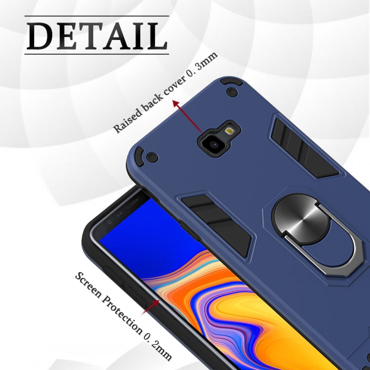 For Samsung Galaxy J4+ 2 in 1 Armour Series PC + TPU Protective Case with Ring Holder