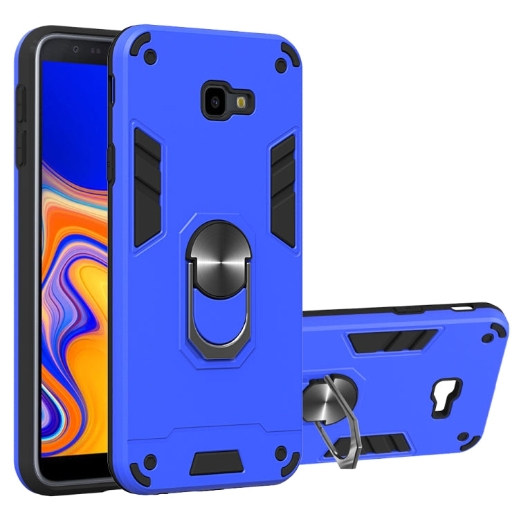 For Samsung Galaxy J4+ 2 in 1 Armour Series PC + TPU Protective Case with Ring Holder