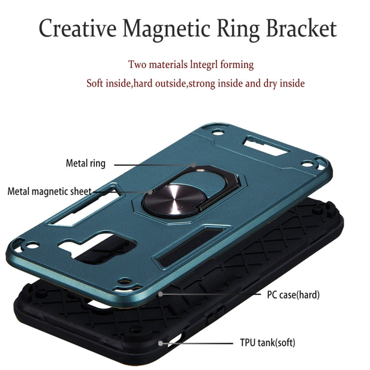 For Samsung Galaxy J6 (2018) 2 in 1 Armour Series PC + TPU Protective Case with Ring Holder