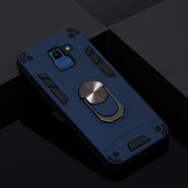 For Samsung Galaxy J6 (2018) 2 in 1 Armour Series PC + TPU Protective Case with Ring Holder