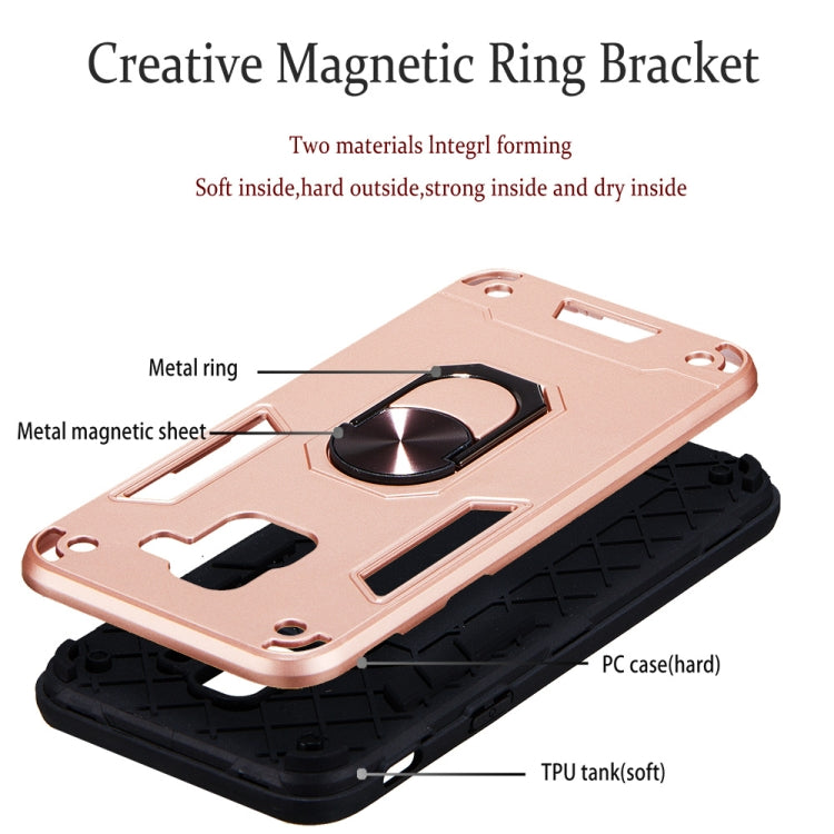 For Samsung Galaxy J6 (2018) 2 in 1 Armour Series PC + TPU Protective Case with Ring Holder