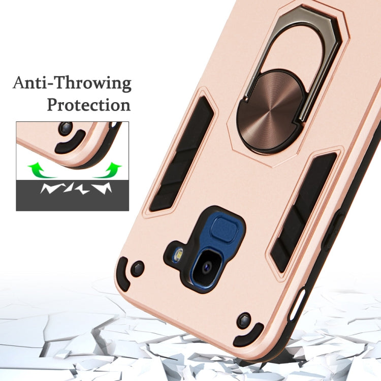 For Samsung Galaxy J6 (2018) 2 in 1 Armour Series PC + TPU Protective Case with Ring Holder