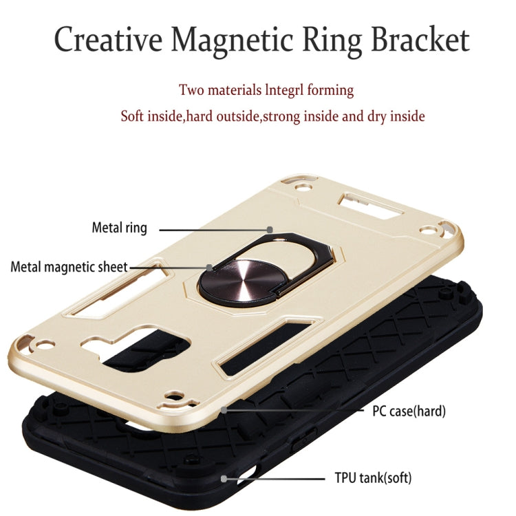 For Samsung Galaxy J6 (2018) 2 in 1 Armour Series PC + TPU Protective Case with Ring Holder