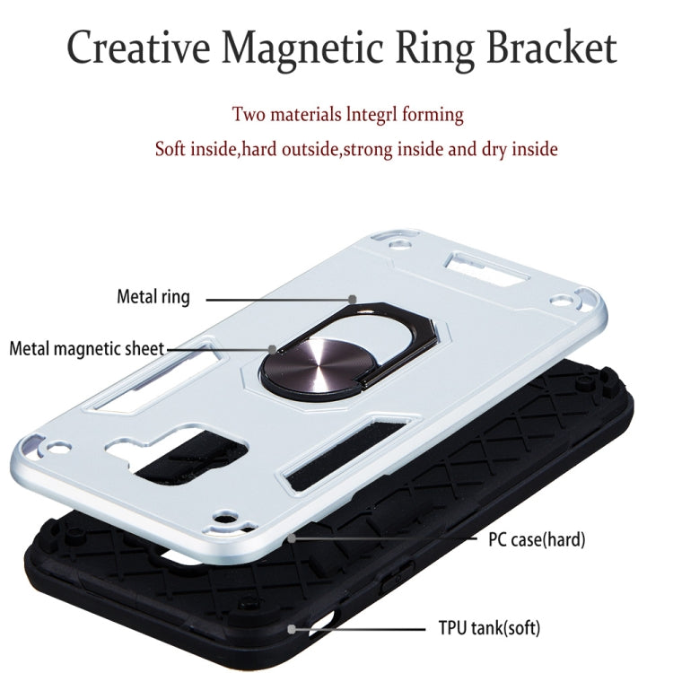 For Samsung Galaxy J6 (2018) 2 in 1 Armour Series PC + TPU Protective Case with Ring Holder