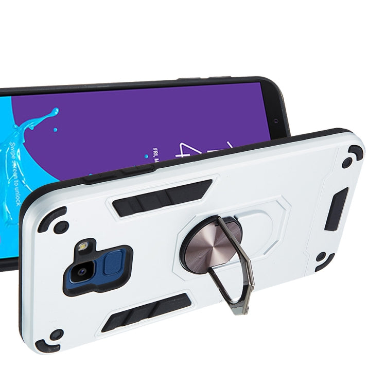 For Samsung Galaxy J6 (2018) 2 in 1 Armour Series PC + TPU Protective Case with Ring Holder