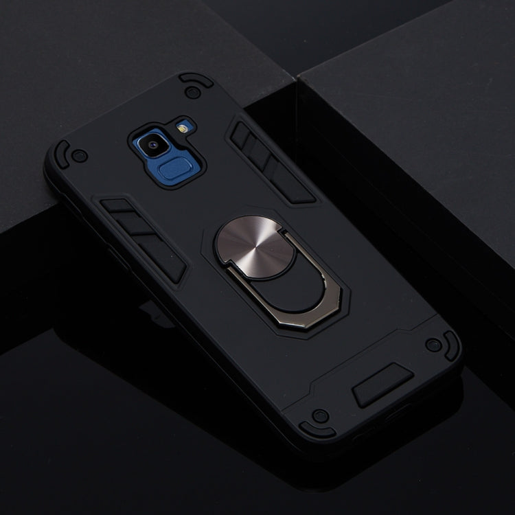 For Samsung Galaxy J6 (2018) 2 in 1 Armour Series PC + TPU Protective Case with Ring Holder