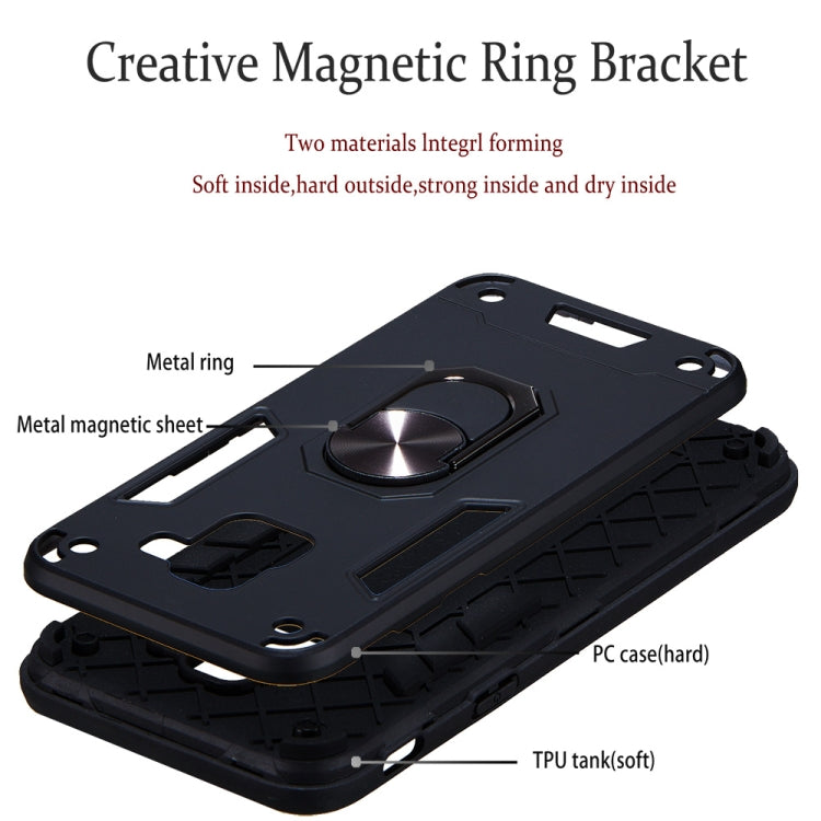 For Samsung Galaxy J6 (2018) 2 in 1 Armour Series PC + TPU Protective Case with Ring Holder