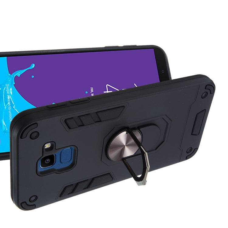 For Samsung Galaxy J6 (2018) 2 in 1 Armour Series PC + TPU Protective Case with Ring Holder