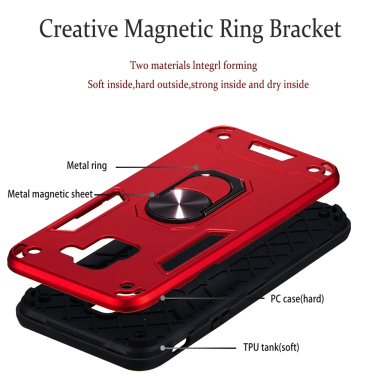 For Samsung Galaxy J6 (2018) 2 in 1 Armour Series PC + TPU Protective Case with Ring Holder
