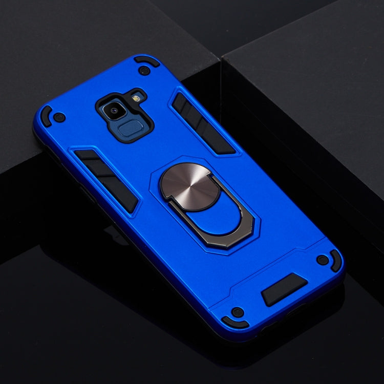 For Samsung Galaxy J6 (2018) 2 in 1 Armour Series PC + TPU Protective Case with Ring Holder