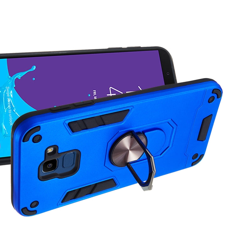 For Samsung Galaxy J6 (2018) 2 in 1 Armour Series PC + TPU Protective Case with Ring Holder