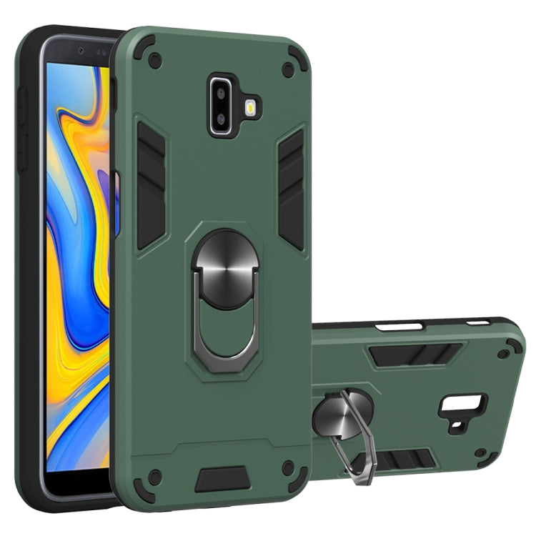 For Samsung Galaxy J6+ 2 in 1 Armour Series PC + TPU Protective Case with Ring Holder