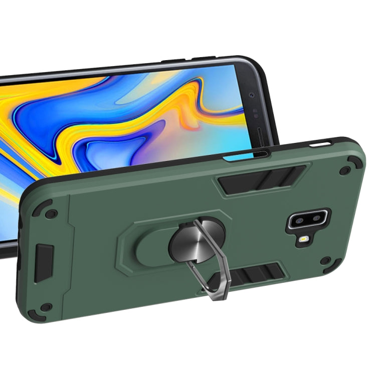 For Samsung Galaxy J6+ 2 in 1 Armour Series PC + TPU Protective Case with Ring Holder
