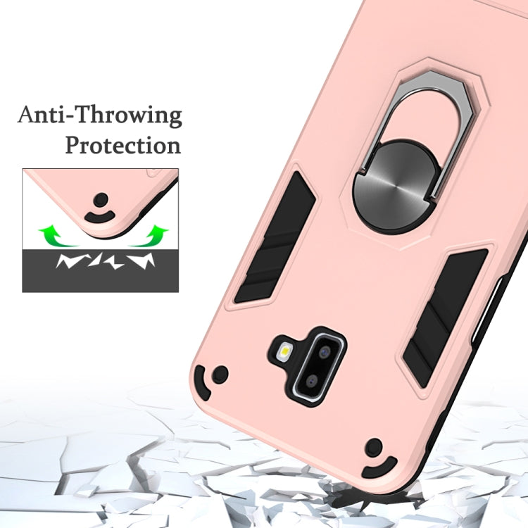For Samsung Galaxy J6+ 2 in 1 Armour Series PC + TPU Protective Case with Ring Holder