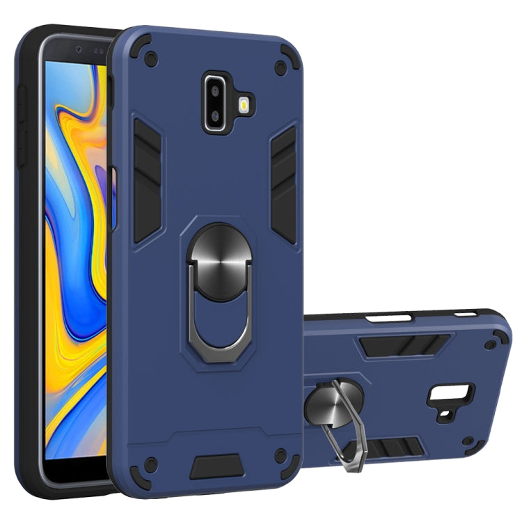 For Samsung Galaxy J6+ 2 in 1 Armour Series PC + TPU Protective Case with Ring Holder