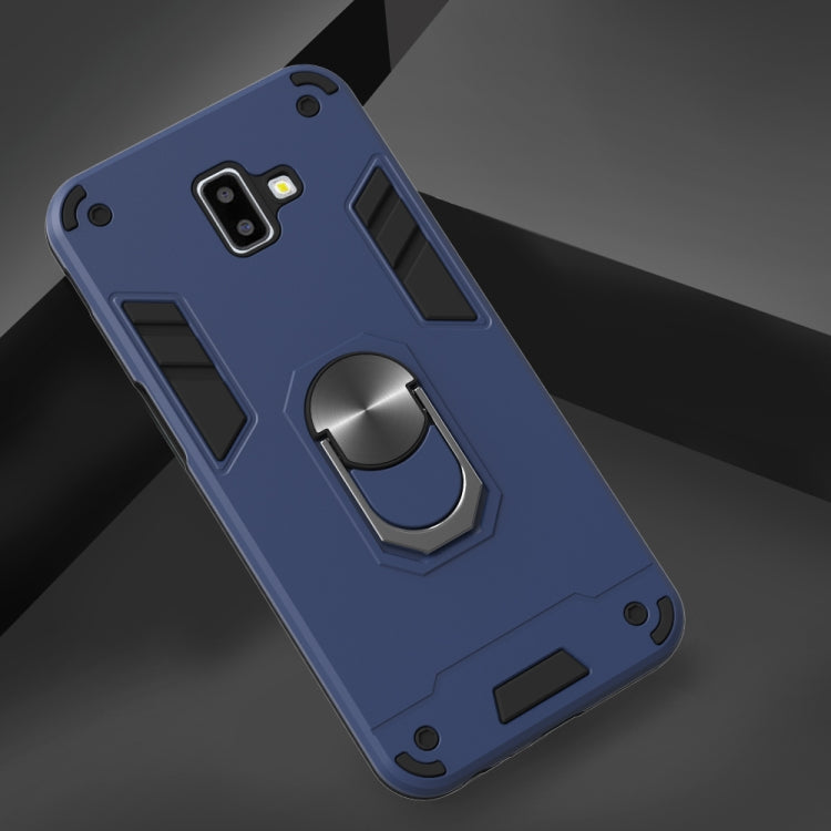 For Samsung Galaxy J6+ 2 in 1 Armour Series PC + TPU Protective Case with Ring Holder