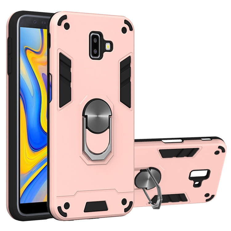 For Samsung Galaxy J6+ 2 in 1 Armour Series PC + TPU Protective Case with Ring Holder