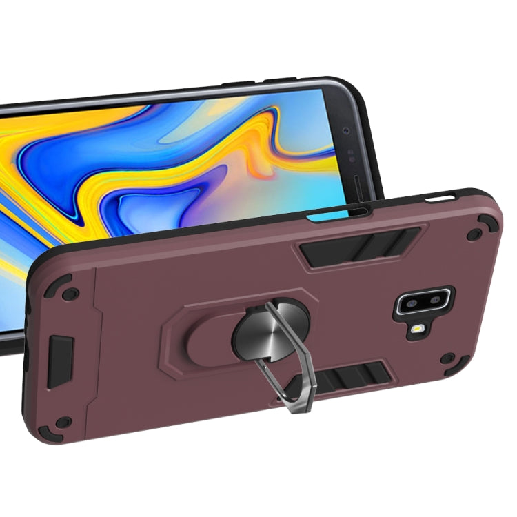 For Samsung Galaxy J6+ 2 in 1 Armour Series PC + TPU Protective Case with Ring Holder