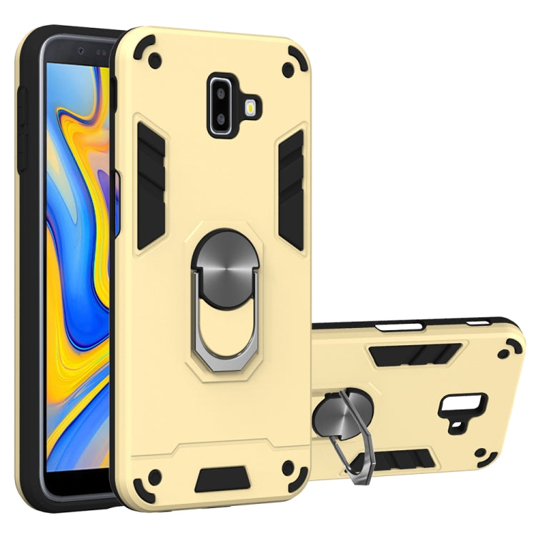 For Samsung Galaxy J6+ 2 in 1 Armour Series PC + TPU Protective Case with Ring Holder