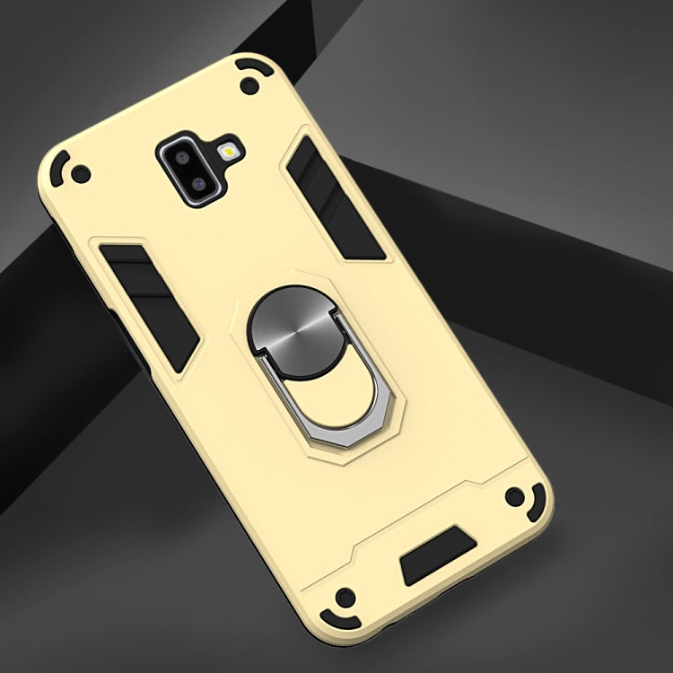 For Samsung Galaxy J6+ 2 in 1 Armour Series PC + TPU Protective Case with Ring Holder