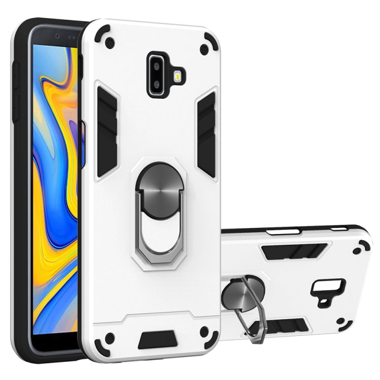For Samsung Galaxy J6+ 2 in 1 Armour Series PC + TPU Protective Case with Ring Holder