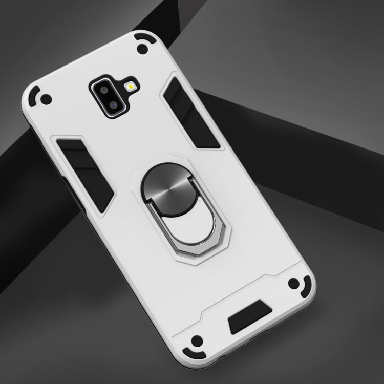 For Samsung Galaxy J6+ 2 in 1 Armour Series PC + TPU Protective Case with Ring Holder
