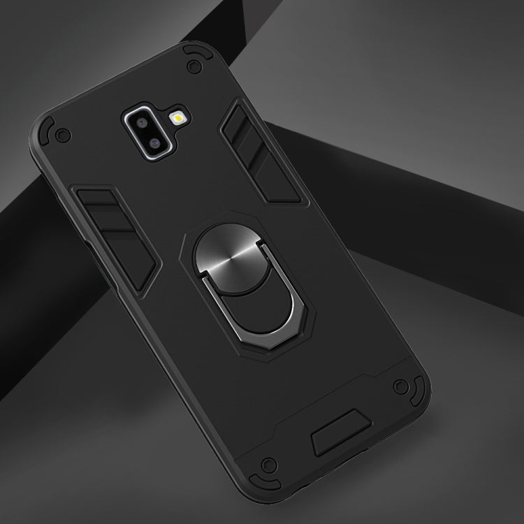 For Samsung Galaxy J6+ 2 in 1 Armour Series PC + TPU Protective Case with Ring Holder