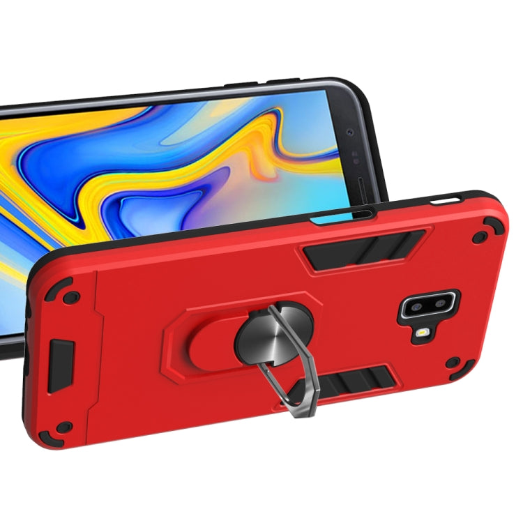 For Samsung Galaxy J6+ 2 in 1 Armour Series PC + TPU Protective Case with Ring Holder