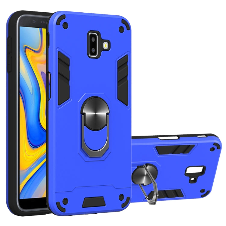 For Samsung Galaxy J6+ 2 in 1 Armour Series PC + TPU Protective Case with Ring Holder