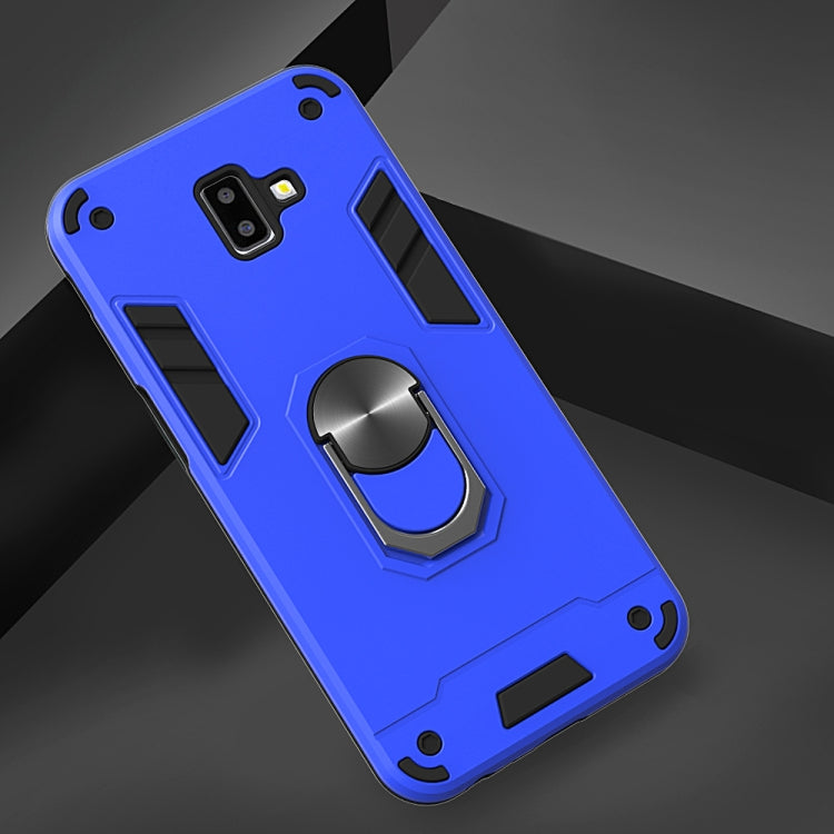 For Samsung Galaxy J6+ 2 in 1 Armour Series PC + TPU Protective Case with Ring Holder