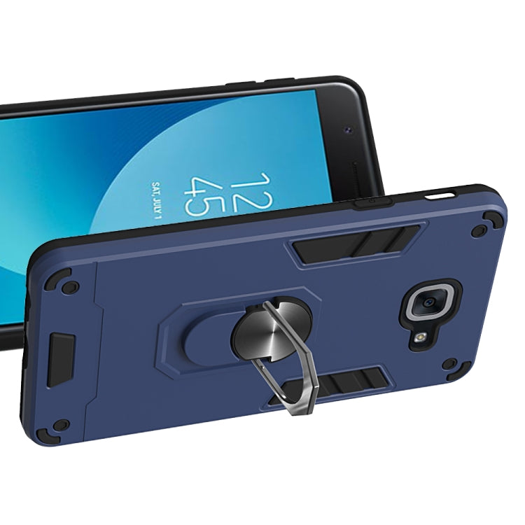 For Samsung Galaxy J7 Max 2 in 1 Armour Series PC + TPU Protective Case with Ring Holder