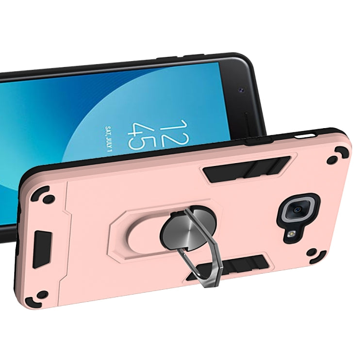 For Samsung Galaxy J7 Max 2 in 1 Armour Series PC + TPU Protective Case with Ring Holder