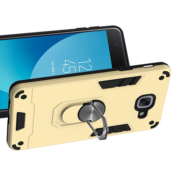 For Samsung Galaxy J7 Max 2 in 1 Armour Series PC + TPU Protective Case with Ring Holder