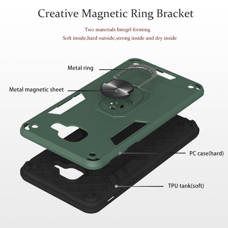 For Samsung Galaxy J7 Max 2 in 1 Armour Series PC + TPU Protective Case with Ring Holder