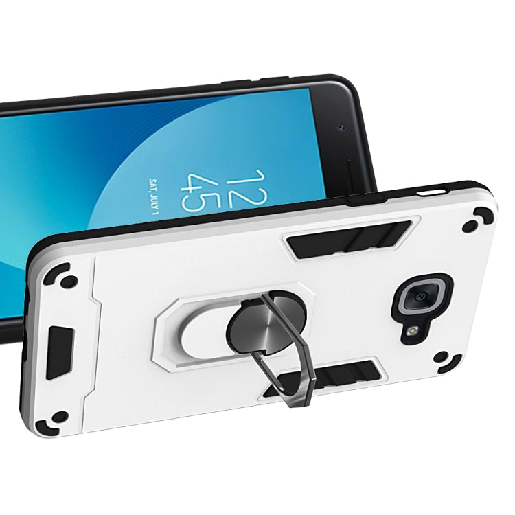 For Samsung Galaxy J7 Max 2 in 1 Armour Series PC + TPU Protective Case with Ring Holder