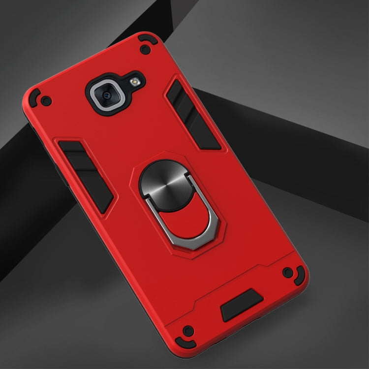 For Samsung Galaxy J7 Max 2 in 1 Armour Series PC + TPU Protective Case with Ring Holder