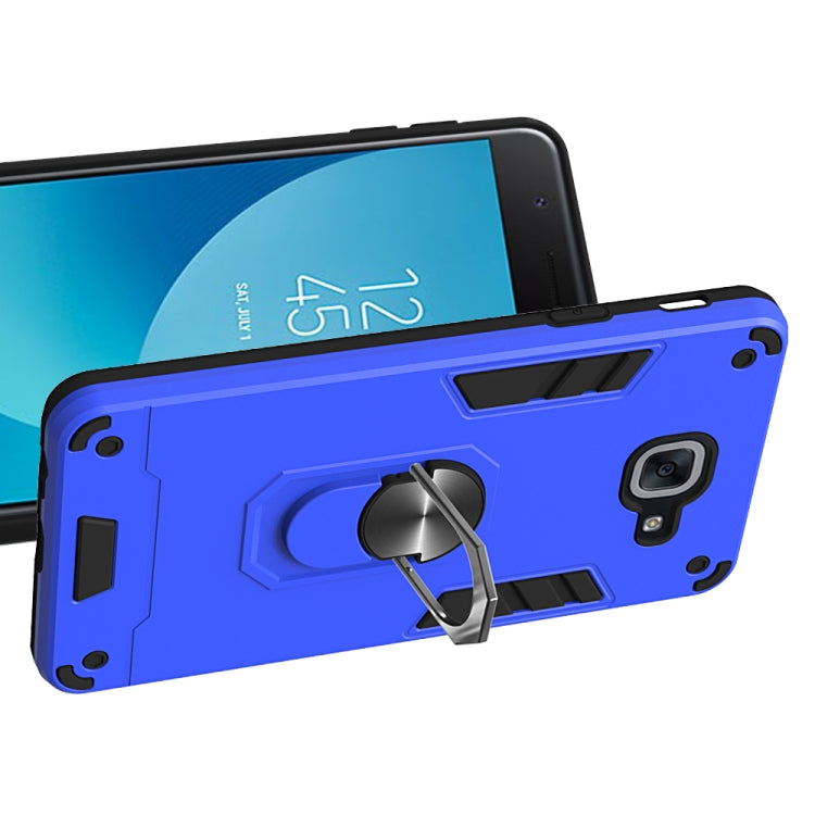 For Samsung Galaxy J7 Max 2 in 1 Armour Series PC + TPU Protective Case with Ring Holder