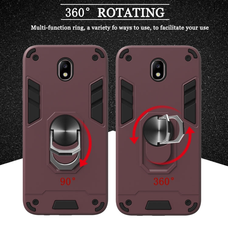 For Samsung Galaxy J7 Pro / J730 2 in 1 Armour Series PC + TPU Protective Case with Ring Holder