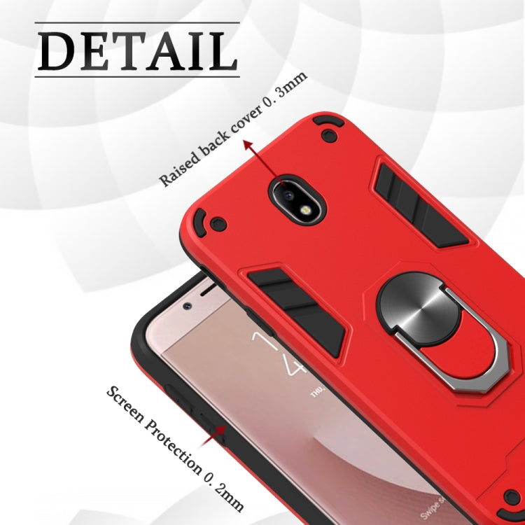For Samsung Galaxy J7 Pro / J730 2 in 1 Armour Series PC + TPU Protective Case with Ring Holder