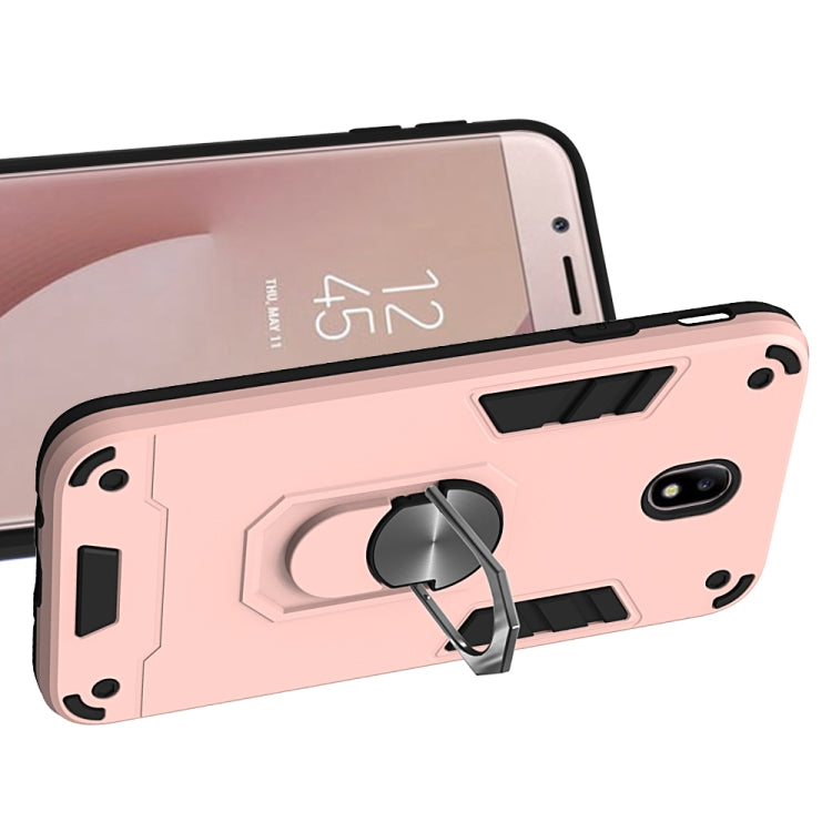 For Samsung Galaxy J7 Pro / J730 2 in 1 Armour Series PC + TPU Protective Case with Ring Holder