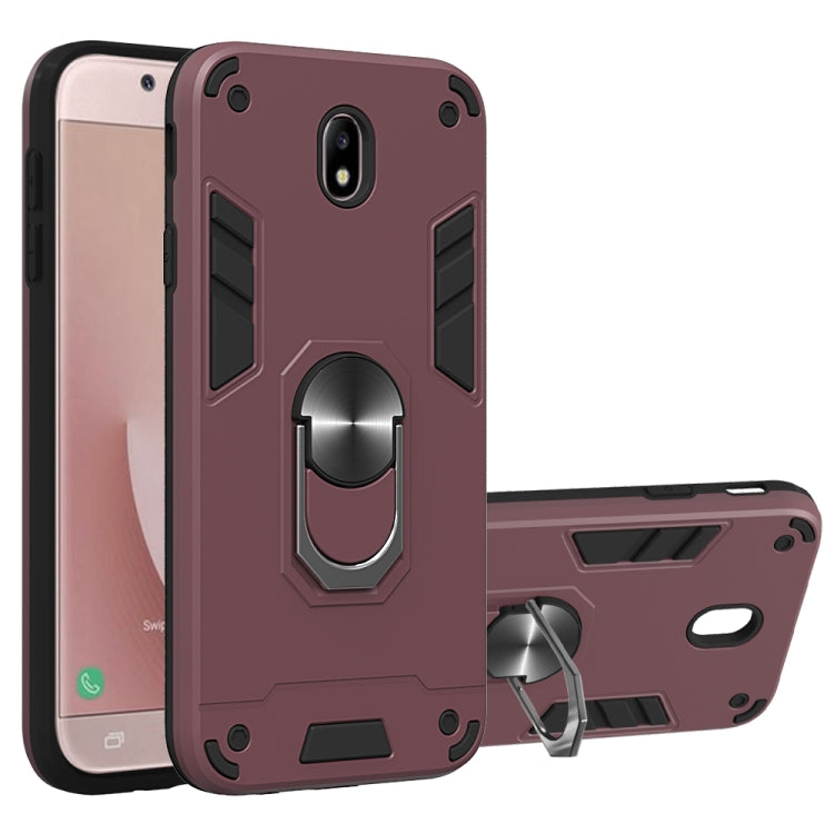 For Samsung Galaxy J7 Pro / J730 2 in 1 Armour Series PC + TPU Protective Case with Ring Holder