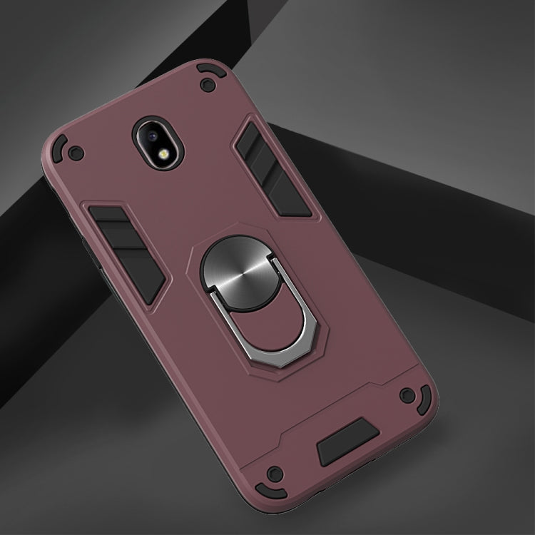 For Samsung Galaxy J7 Pro / J730 2 in 1 Armour Series PC + TPU Protective Case with Ring Holder