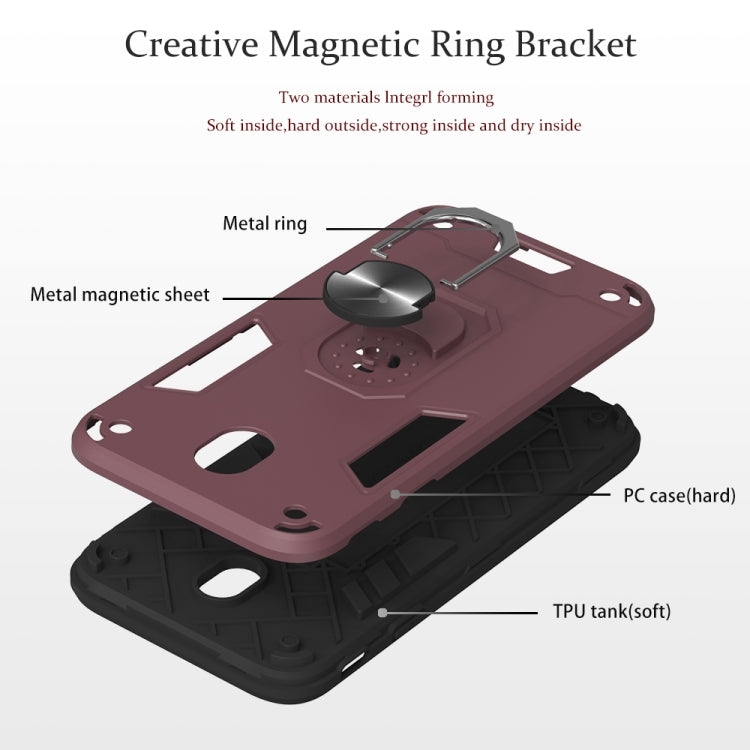 For Samsung Galaxy J7 Pro / J730 2 in 1 Armour Series PC + TPU Protective Case with Ring Holder
