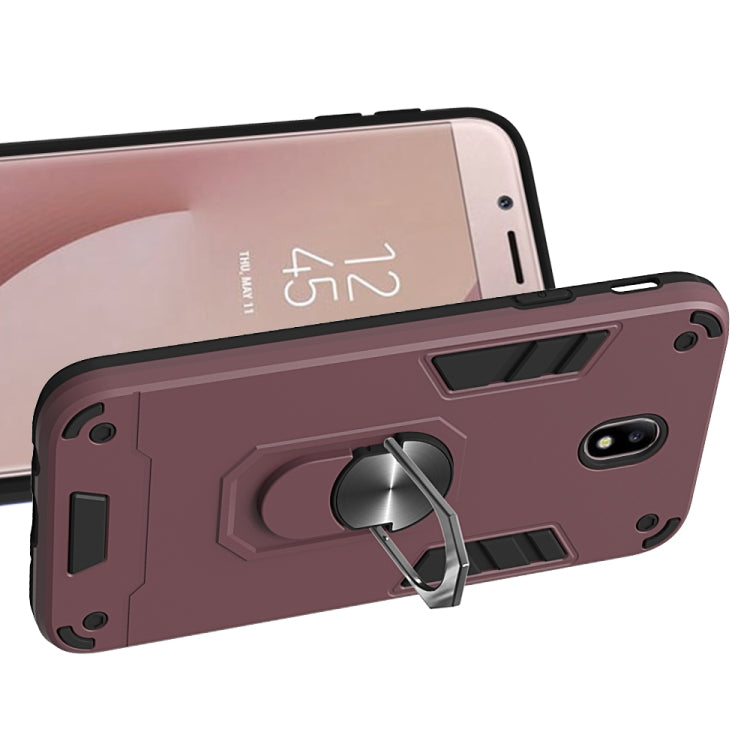 For Samsung Galaxy J7 Pro / J730 2 in 1 Armour Series PC + TPU Protective Case with Ring Holder